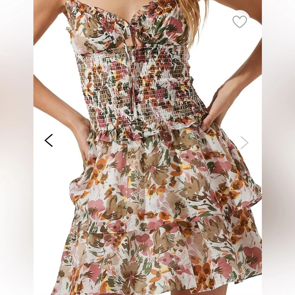 XS Mini Ruffle Cutout Dress - Picture 2 of 7